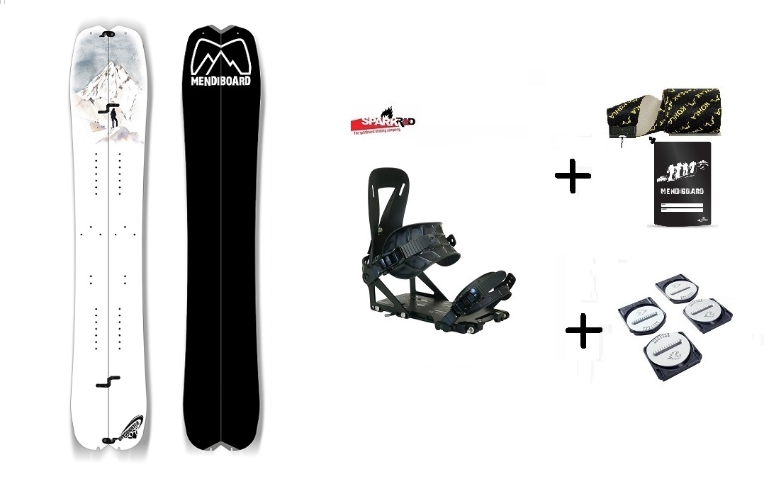 Pack Backcountry Climb 2.0 Splitboard + Spark Surge ST+ Kohla Skins + Spark Pucks.